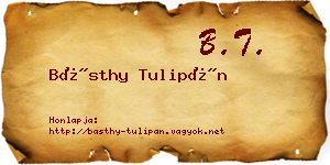 Básthy Tulipán névjegykártya